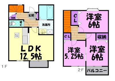 レフィーノ（106） 間取り図画像