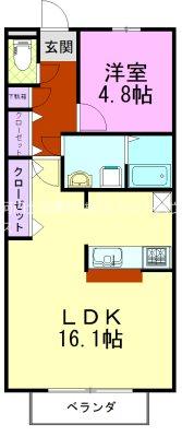 S-designビル（403） 間取り図画像