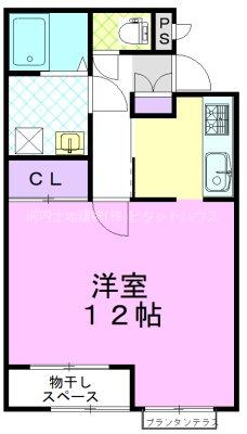 ハイツSE A（102） 間取り図画像