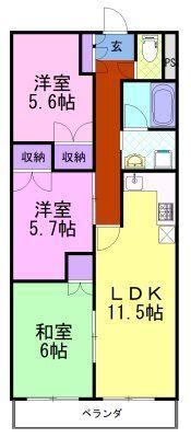 ケルムスコットコート（502） 間取り図画像