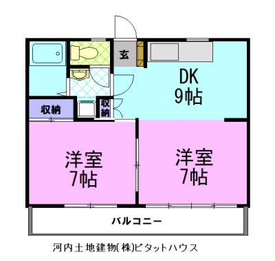 コモンNAKAHARA（202） 間取り図画像