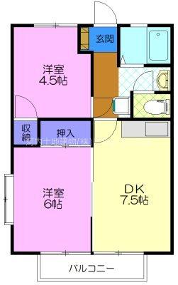パナハイツ上野（101） 間取り図画像