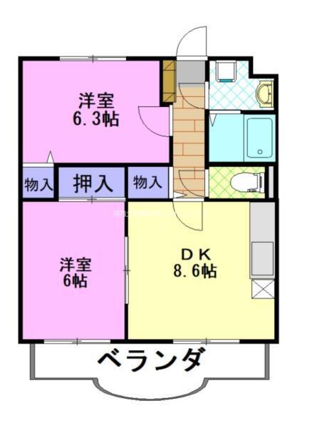 グランドハイツ関根 2（102） 間取り図画像