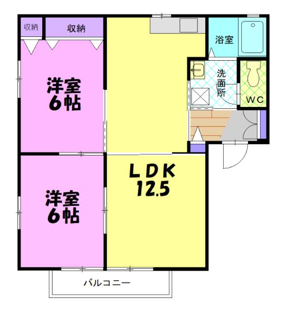 ハウスボヌール Ａ（202） 間取り図画像
