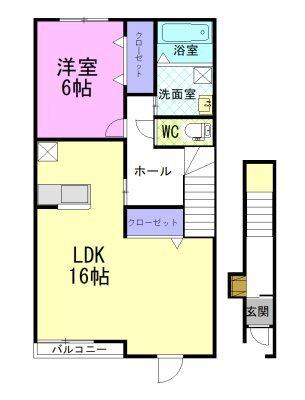 アザレア 壱番館（201） 間取り図画像