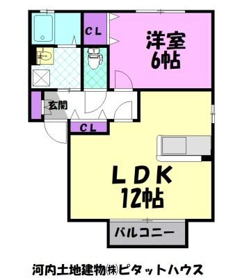 シーダーコート B（101） 間取り図画像