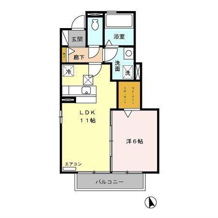 アルテール・ヒルズ B（102） 間取り図画像