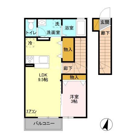 グランコート蓮（202） 間取り図画像
