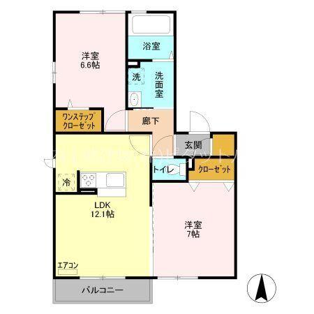 コリーヌ C（202） 間取り図画像