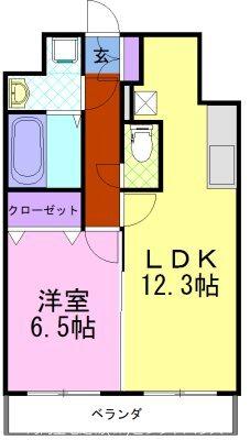モア　ルミーネ（402） 間取り図画像