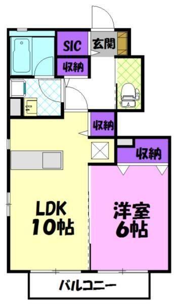 K＆Mテクノ B（102） 間取り図画像