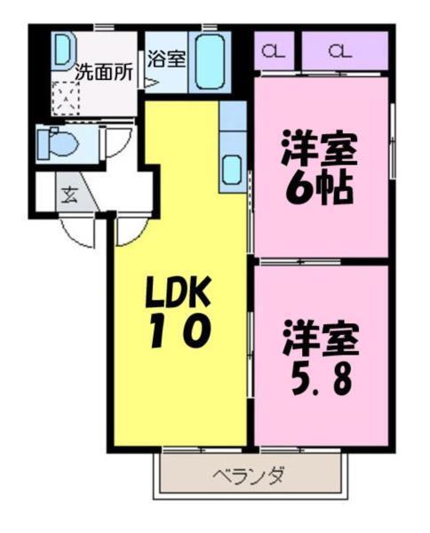 ディアコート美輝 A（101） 間取り図画像