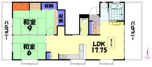 フォルトゥーナ清原台（301） 間取り図画像
