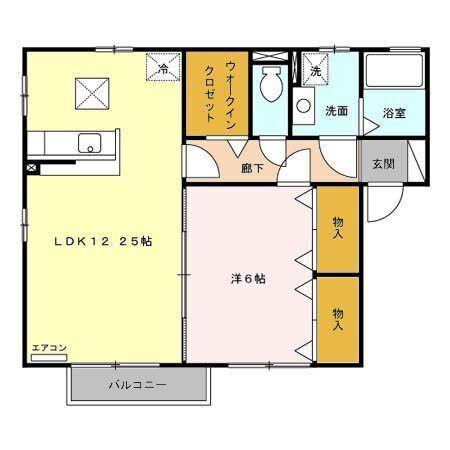 ウィルモア霞 B（202） 間取り図画像