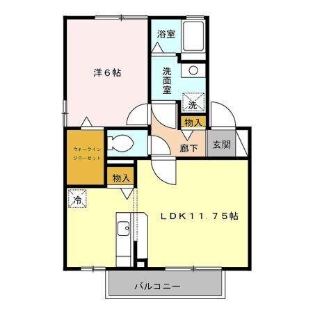 リビングタウン横田新町 A（102） 間取り図画像