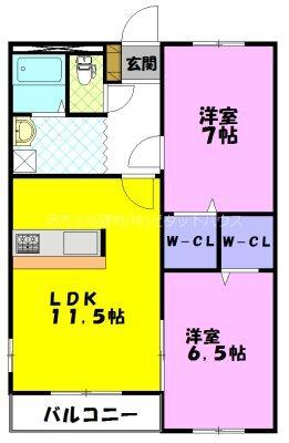 ヴィラ・コウヨウ A（306） 間取り図画像