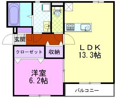 リベラルコート（203） 間取り図画像