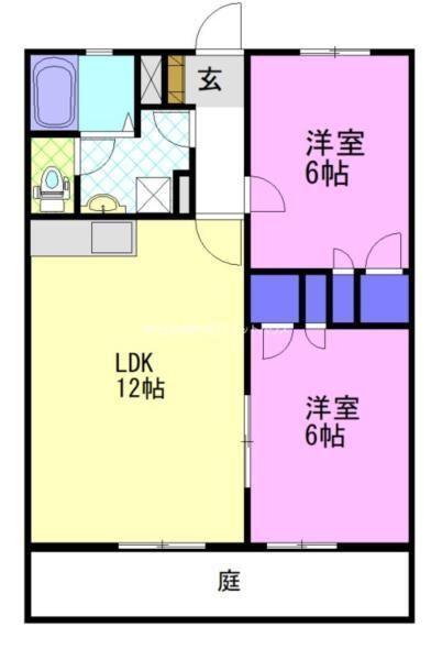 パステルガーデン石井 B（105） 間取り図画像