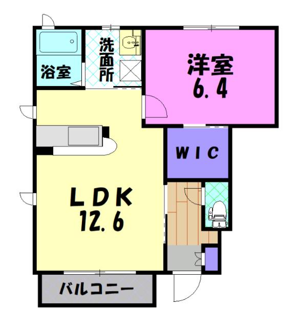 リヴェール C（102） 間取り図画像