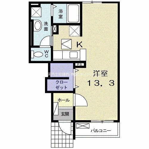 リバーイースト（102） 間取り図画像
