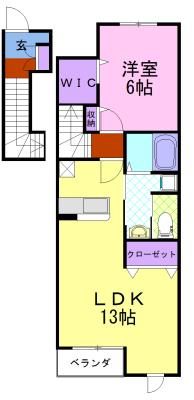 ナガミヤＢ（201） 間取り図画像