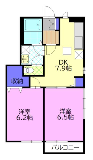 メゾンド・デニム C（101） 間取り図画像