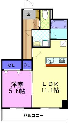 サンモールF.K.D（1102） 間取り図画像