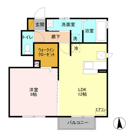 プレシュ アモール B（101） 間取り図画像