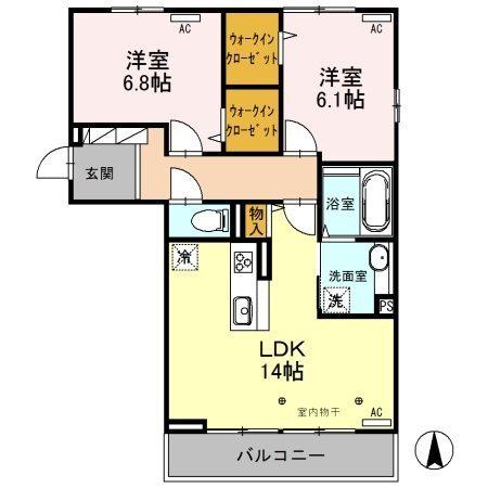 セジュールグリーン G（201） 間取り図画像