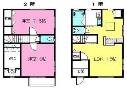シェ・モア B（102） 間取り図画像