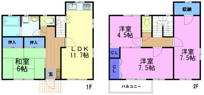 中村一般住宅（西）（1） 間取り図画像