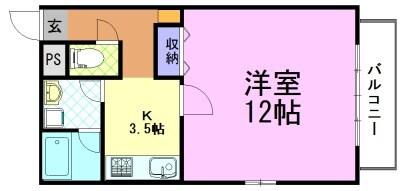 すずらんⅡ（2B） 間取り図画像