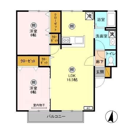 コーポサツキ C（202） 間取り図画像