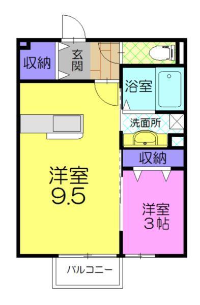 プランタン B（201） 間取り図画像