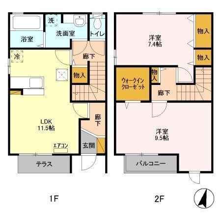 シャテーニュ　Ｄ（102） 間取り図画像