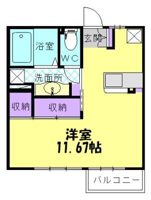 グリーンハイツ A（103） 間取り図画像