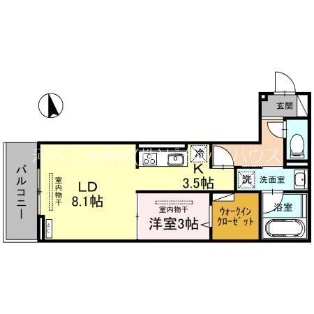 D-blanc（302） 間取り図画像