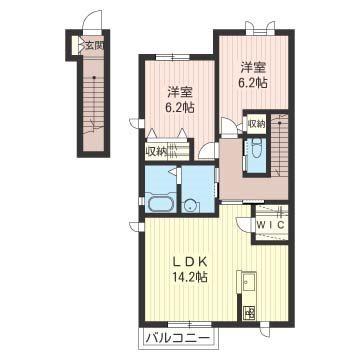 フェスタメゾン D（202） 間取り図画像