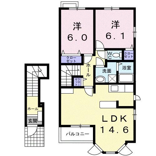 アザレア六番館（205） 間取り図画像