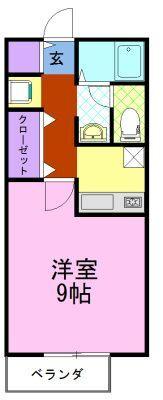 陽だまりハイツ2000 Ｂ（203） 間取り図画像