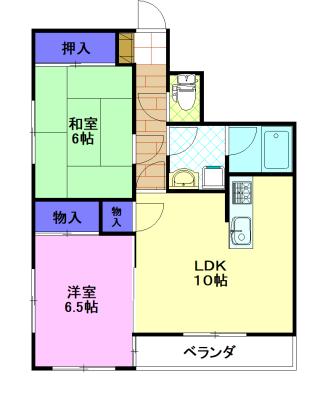 江戸屋ハイツ（402） 間取り図画像