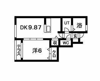フォリーベルジェール E（103） 間取り図画像