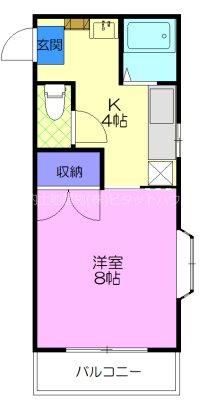 ベルハイムA（206） 間取り図画像