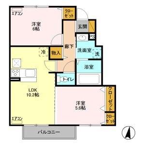 フォーゲルテラス リラ Ⅵ（103） 間取り図画像