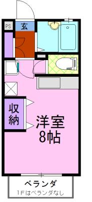 ヴィブレⅠ（201） 間取り図画像