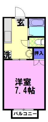 ハイツ高橋A棟（105） 間取り図画像