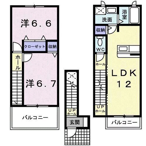 エクセラン（202） 間取り図画像