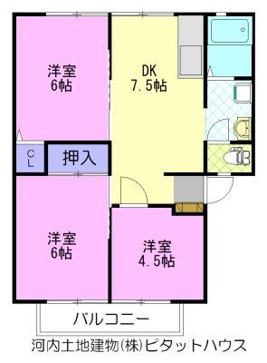 サンビレッジ青山五番館（202） 間取り図画像