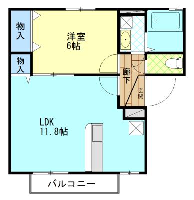 ラフィーネⅡ（203） 間取り図画像