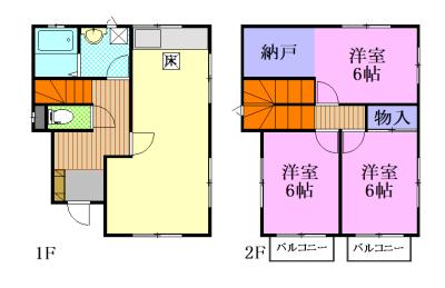 青柳貸家西棟（1） 間取り図画像